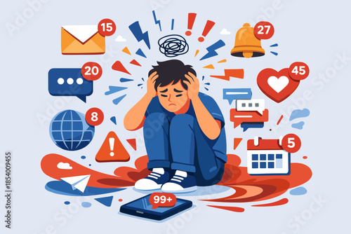 Overwhelmed by notifications: stress of constant alerts in digital life