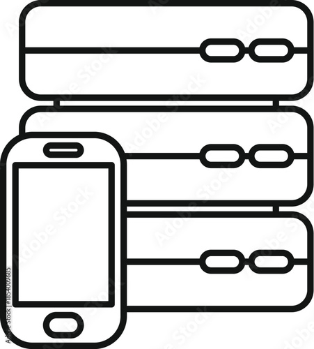 Mobile phone linking to multiple server units representing cloud computing