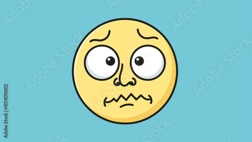 Anxious emoji face with nervous expression