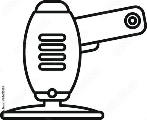 Outline icon of a professional electric sander power tool for grinding and polishing surfaces