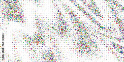 creative dynamic abstract green and blue halftones background on white background. vector art