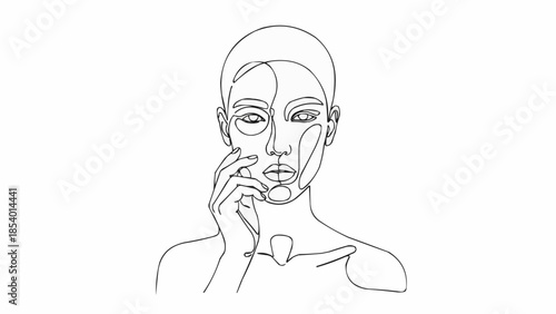 Woman Applying Moisturizer to Her Face.