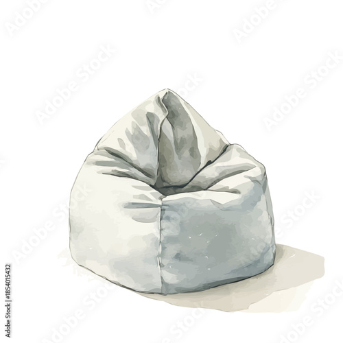 A vectorized, Hand-painted style, vector set available in EPS An Elegant watercolor painting design collection, a_bean_bag_chair