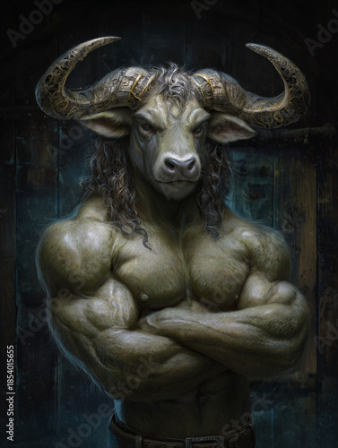 green minotaur - generative ai