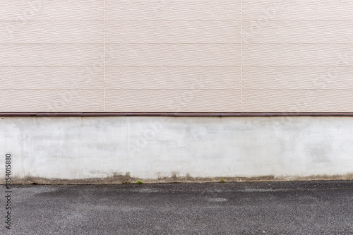 street wall background ,Industrial background, empty grunge urban street with warehouse brick wall