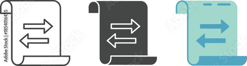 Transfer document icon isolated on transparent background, isolated on white background, Vector, illustration