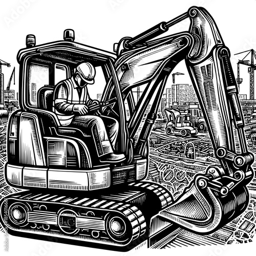 Excavator Operator at Construction Site