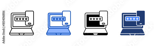 Two Factor icon set multiple style collection