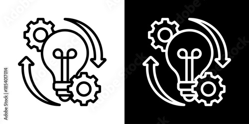 Innovation Icon Set Vector Collection Isolated In Black And White