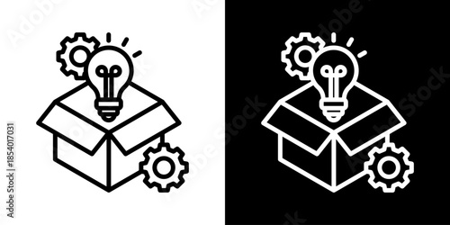Product Development Icon Set Vector Collection Isolated In Black And White