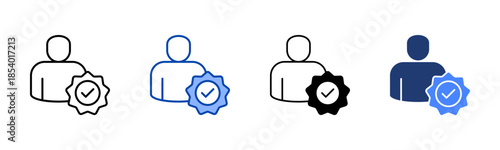 Verification icon set multiple style collection