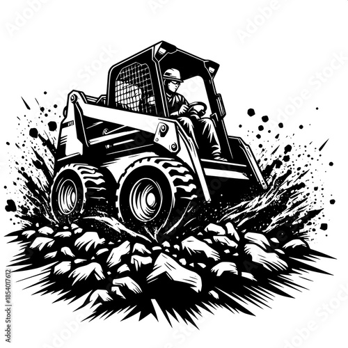 Skid Steer Operator at Work