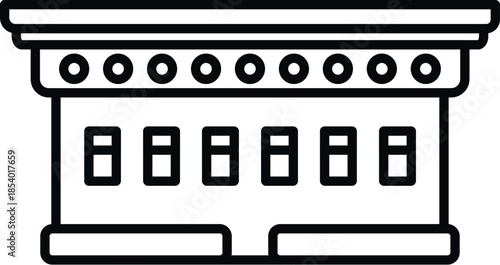 Architectural building showing a classical government or court facade