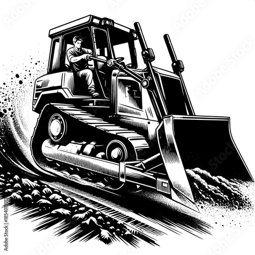 Bulldozer Operator in Action