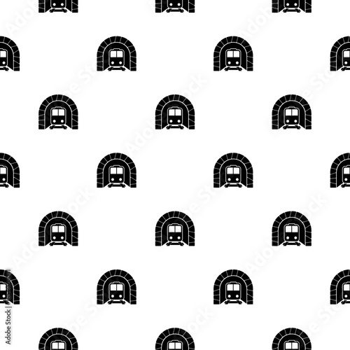 Train tunnel seamless pattern isolated on white background