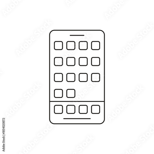 Mobile App Dashboard with Grid Menu