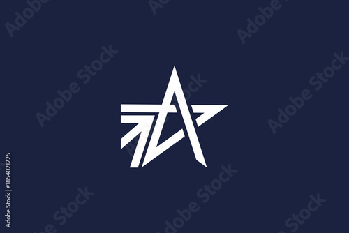 star arrow logo icon design template