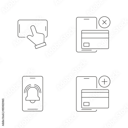 Mobile Payment and Notification Icon Set 5