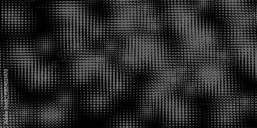 Halftone dark gray background with a dotted pattern. The background features halftone textured, gradient style, with gray tones creating a modern look. Minimal dark gray abstract vector background