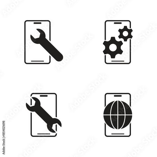 Solid Technical Repair and Global Icon Set 13