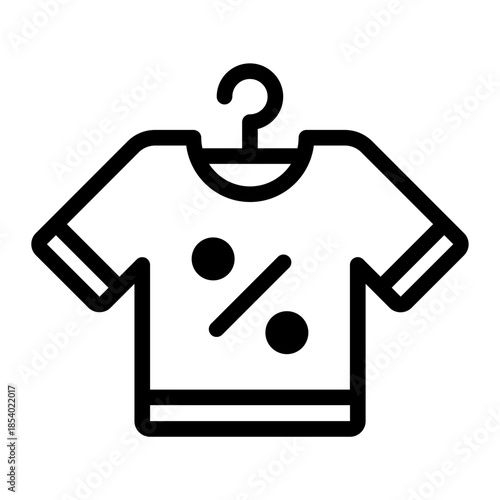 Line style e-commerce icon of discount clothing representing fashion sale.