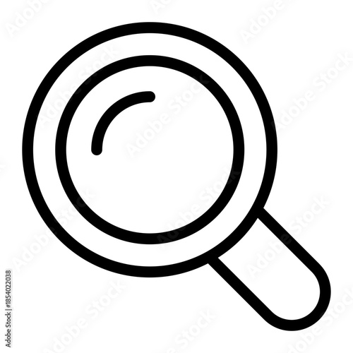 Line style e-commerce icon of search representing product discovery.