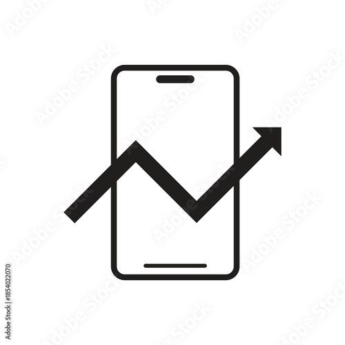 Financial Growth Graph on Smartphone Solid