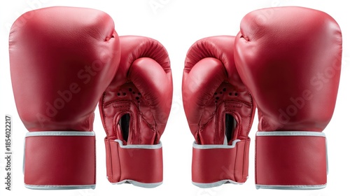 Red Boxing Gloves: A vivid pair of red boxing gloves, representing strength, competition, and the intensity of the sport. The image evokes the spirit of competition and the power of athletic endeavor.