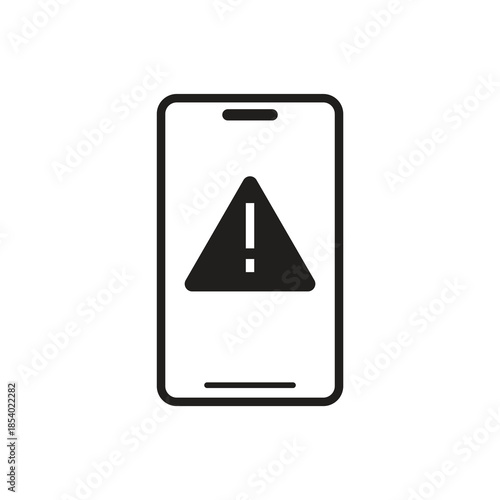 Solid Mobile System Warning Danger Icon