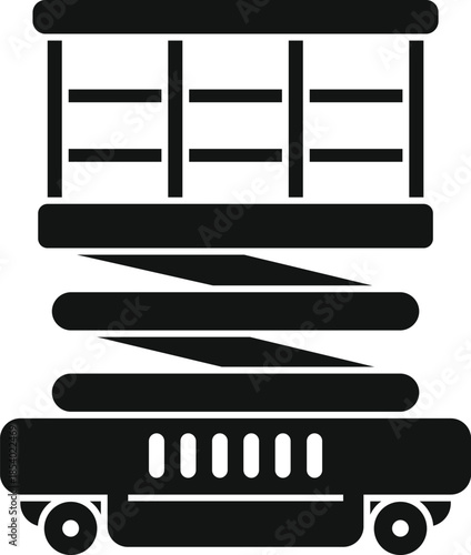 Scissor lift representing aerial work platform used in building