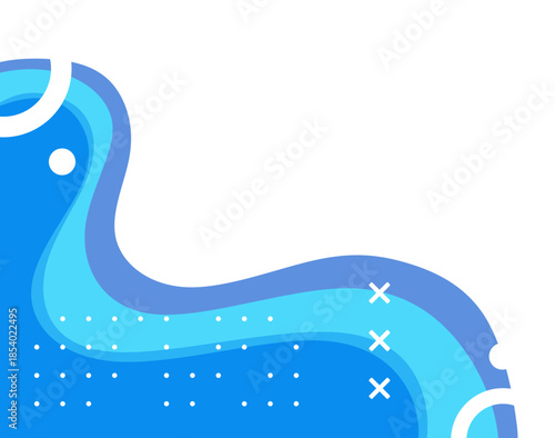 Abstract Layered Wave Corner Design