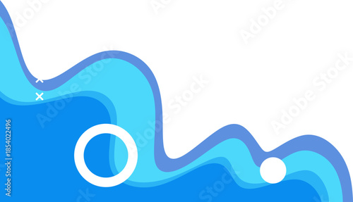 Abstract Layered Wave Corner Design