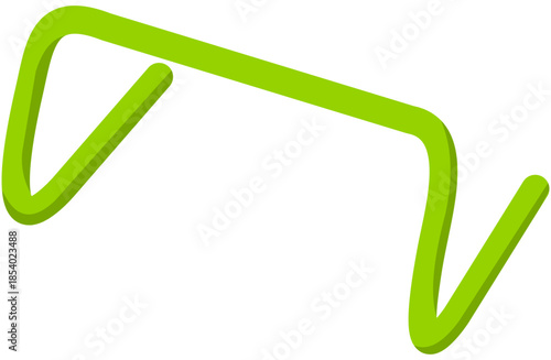 Green Training Hurdle Illustration. Editable Color Vector