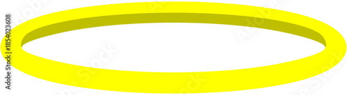 Yellow Soccer Agility Ring Illustration. Editable Color Vector