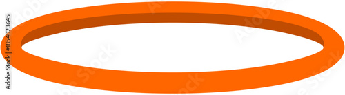 Orange Soccer Agility Ring Illustration. Editable Color Vector