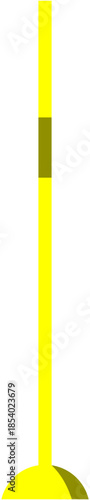 Yellow Base Stick Illustration. Editable Color Vector