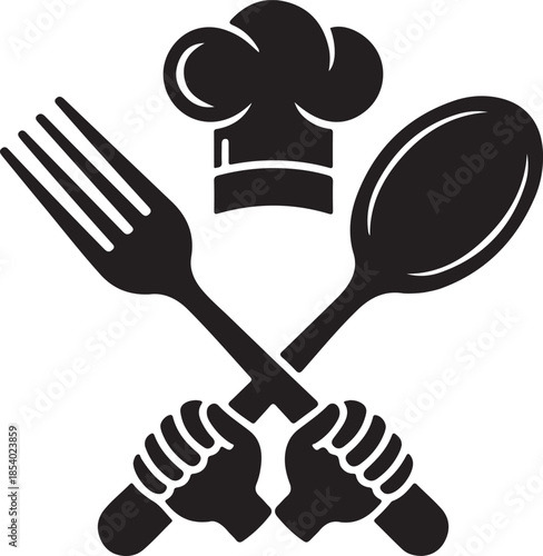 vector illustration of a spoon and fork