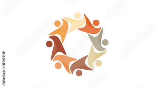 Diverse group of people united in a circular formation representing community and teamwork.