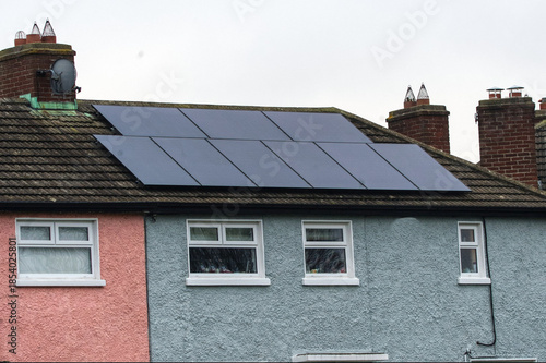 solar panels on roof