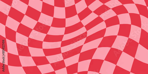 Seamless red and white checkered gingham fabric pattern with a vintage picnic tablecloth texture and geometric square textile design for a classic cotton linen backdrop