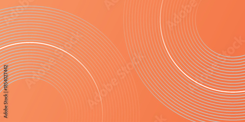 Orange gradient abstract background with glowing circular lines. Circular swirling line pattern for cover, brochure banner, presentation, certificate, and website. Modern graphic design eps. 4