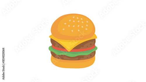 Burger vector isolated icon. Emoji illustration. Burger vector emoticon.
