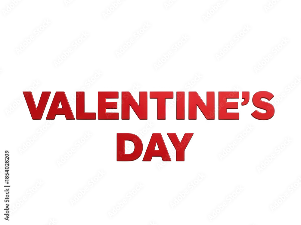 Fototapeta premium Valentines Day text in red on black background valentine's day