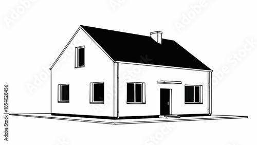house on white