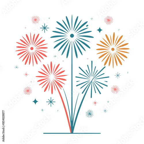 exploding fireworks.