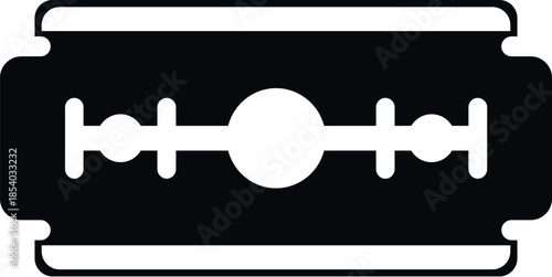 Razor blade icon representing personal grooming, sharp tools, and daily shaving