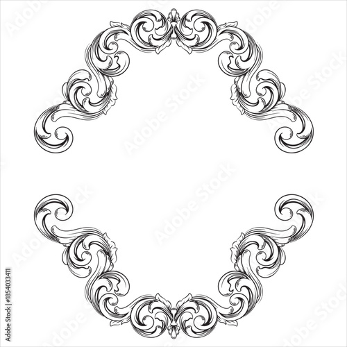 Elegant Vintage Ornamental Floral Decoration