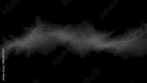 Ethereal wisps of white smoke transition across a dark moody background perfect for atmospheric design and creative projects