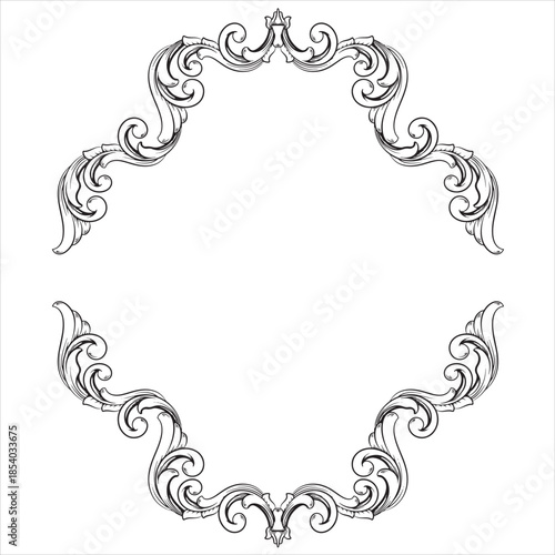 Elegant Vintage Ornamental Floral Decoration