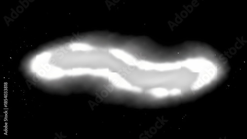 Abstract Glowing Cloud Formation in Deep Space Ethereal Light Effect Cosmic Nebula Background